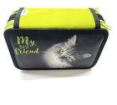 ASTUCCIO 3 ZIP PIENO ANIMAL GATTO